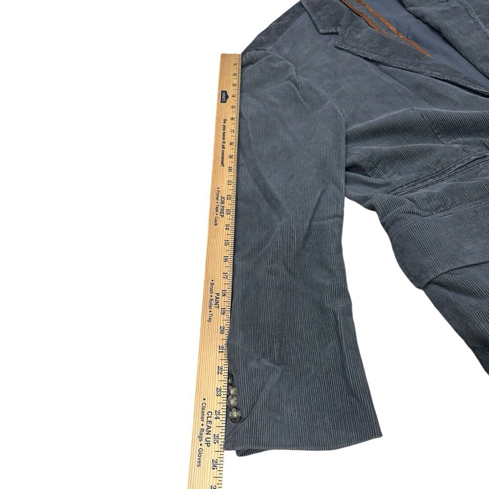 J Peterman Men's Size 46 Gray Sport Coat Corduroy Blazer Jacket Heavy J. Grey - Picture 11 of 11